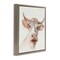Stupell Industries Cream Beige Cow Framed Floater Canvas Wall Art Design by Errico & Slyp